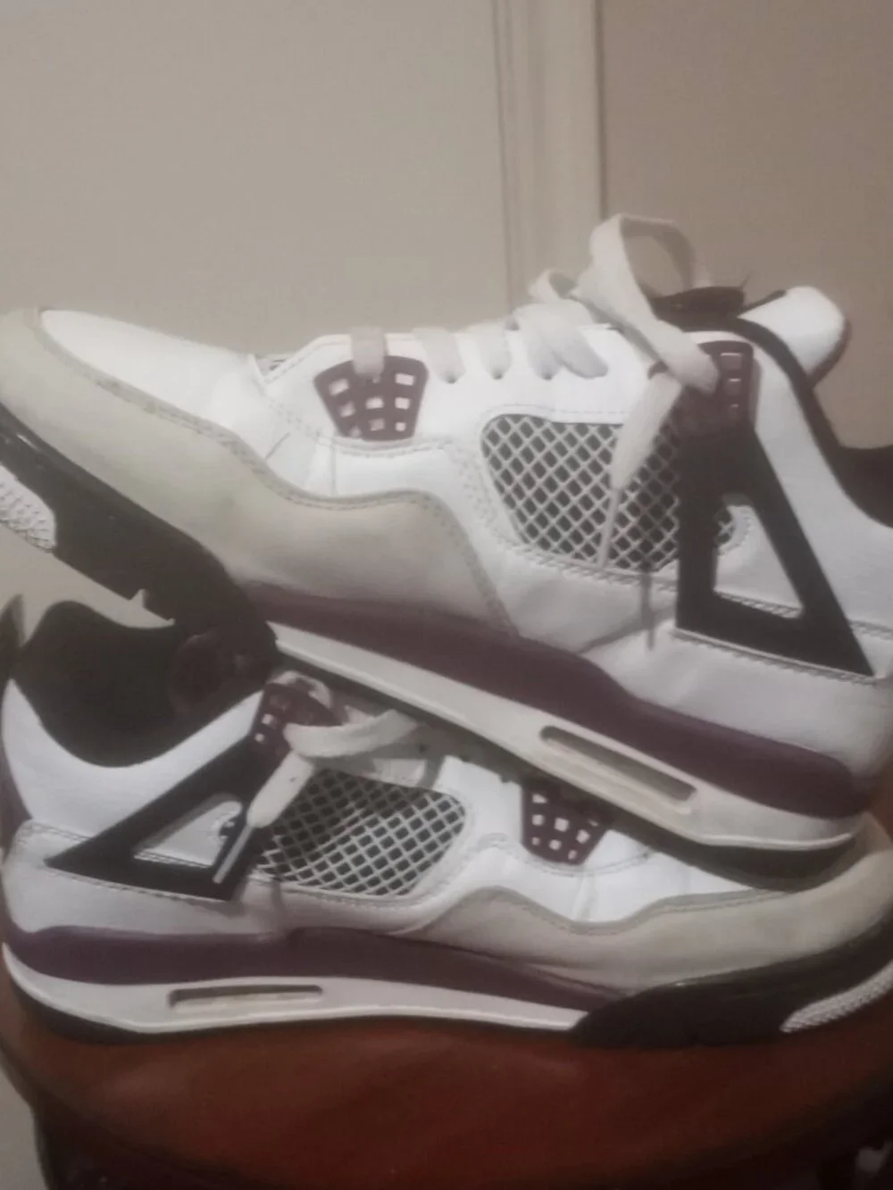 Jordan Air Jordan 4 Retro Paris Saint-Germain Bordeaux White Black Sneaker Sz 10